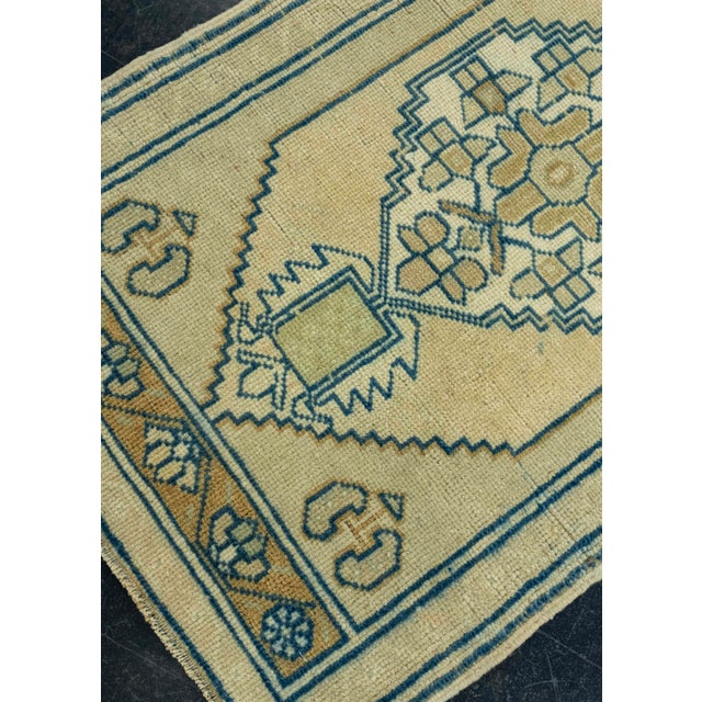 Early 21st Century Turkish Mini Rug Oriental Hand Knotted Vintage Rug 1'11" x 3'3" #16686 For Sale - Image 5 of 8
