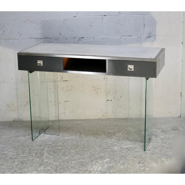 Modern Console Table with Glass Base, 1960s For Sale - Image 3 of 18