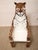 A wonderfully playful vintage figural chair designed in the form of a seated leopard. The animal’s painted face rises...