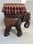 2000 - 2009 Wooden Hand Carved Elephant Footstool For Sale - Image 5 of 12