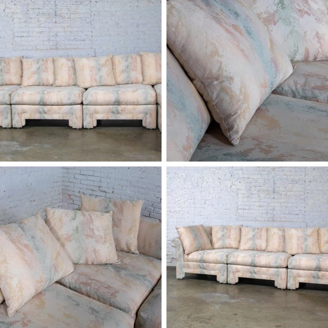 Late 20th Century Modern 5 Piece Modular Sectional Sofa Contemporary Classics Line by Drexel Heritage For Sale - Image 10 of 18