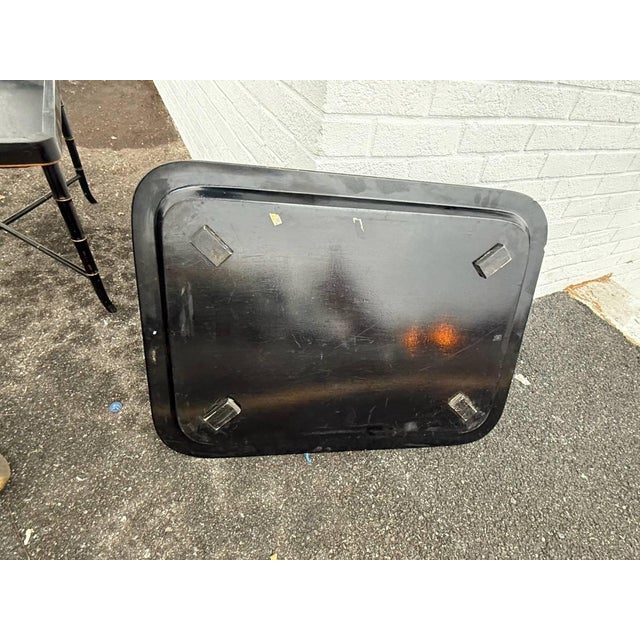 Mid 20th Century Vintage English Chinoiserie Paper Marche Style Tray Table or Coffee Table For Sale - Image 5 of 13