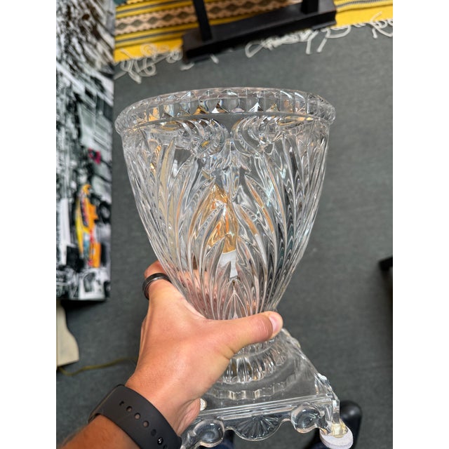 Pressed Glass Urn Style Table Lamp For Sale - Image 12 of 12