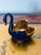 Vintage Cobalt Gold Limoges France Salt Cellar Swan Porcelain For Sale - Image 4 of 4