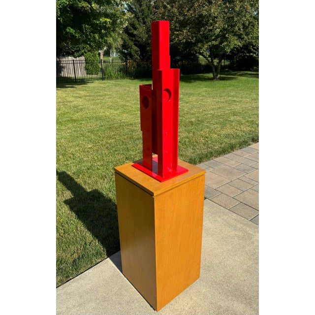 Wood 1979 Jack Arnold Abstract Sculpture For Sale - Image 7 of 12