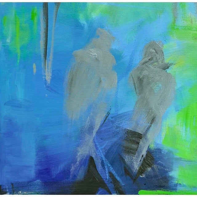 Contemporary Hiking to Mt. Yotei — 30x30 For Sale - Image 3 of 6