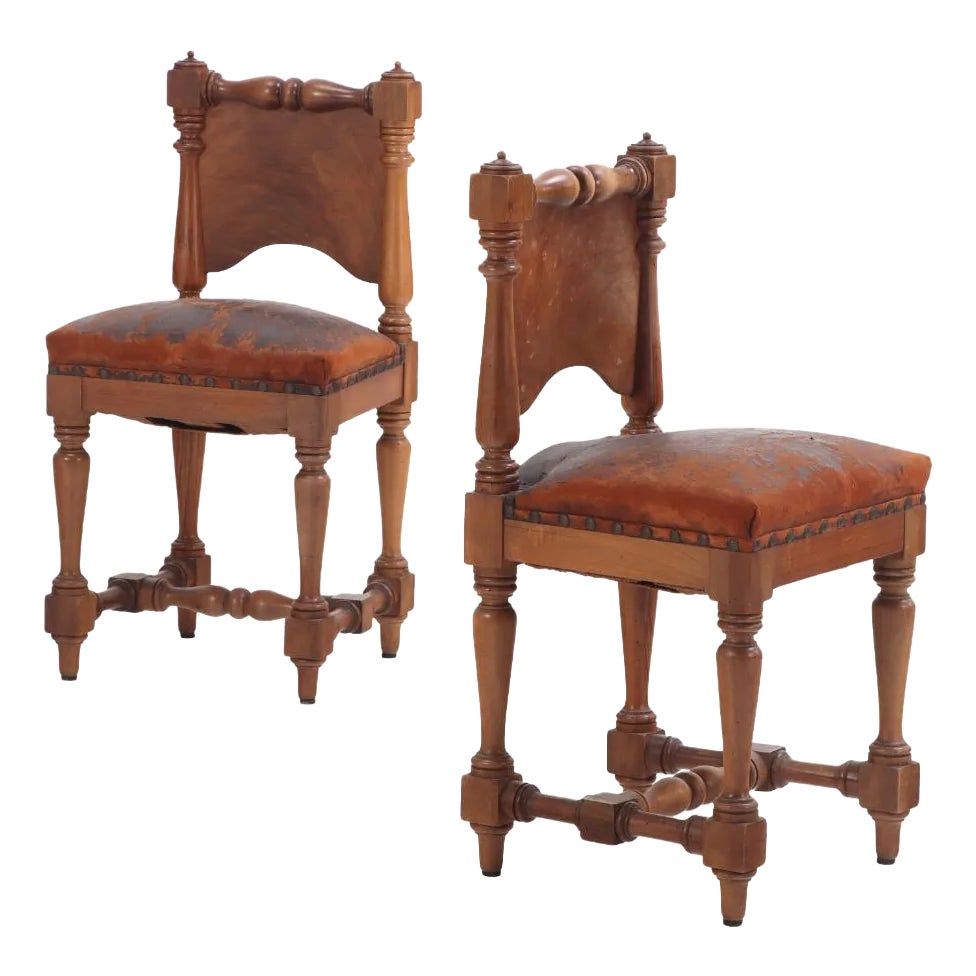 A Pair of Italian Renaissance Revival Mahogany 