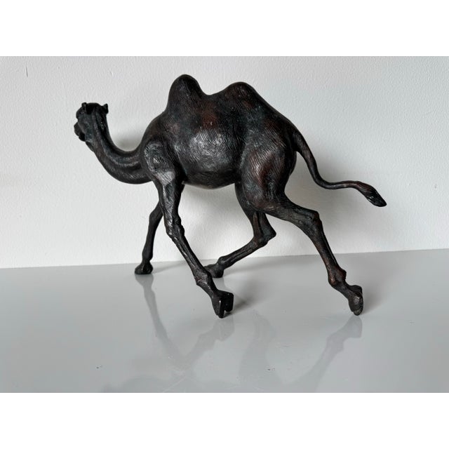Vintage Cast Bronze Camel Sculpture For Sale - Image 10 of 12
