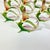 Late 20th Century Vintage Minimalist Japanese Hollywood Regency Majolica Butterfly Flora Porcelain Napkin Rings - Set of 12 For Sale - Image 5 of 18