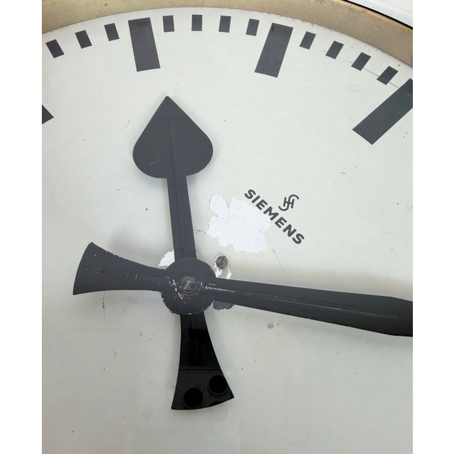 Large White Industrial Factory Wall Clock from Siemens, 1950s For Sale - Image 12 of 18