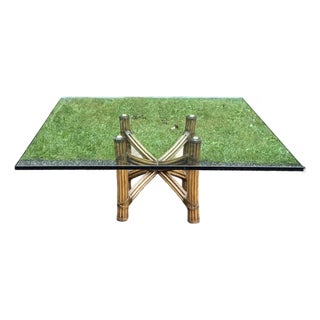 Vintage 1970s McGuire Style Bamboo Organic Coffee Table For Sale