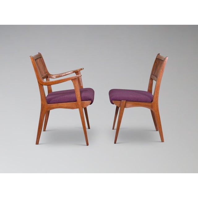 Drexel Restored Vintage Drexel Profile Spindle Back Dining Chairs Set of 5 For Sale - Image 4 of 12