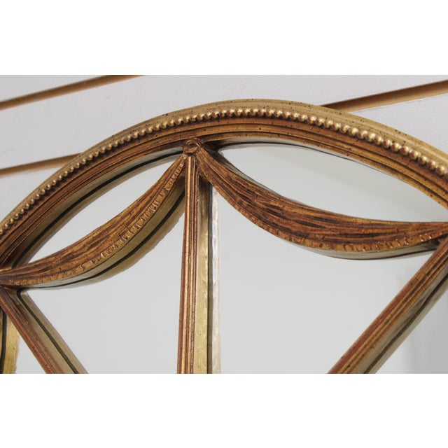 Gold Finish Arched Frame Decorator Mirror For Sale In Philadelphia - Image 6 of 17