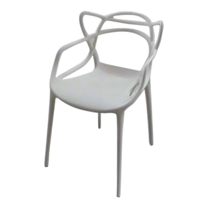 Futuristic Italian Pair of Kartell 'Masters' Chair in White