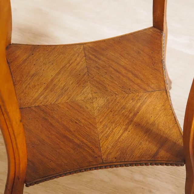 Tall Side Table with Marble Top For Sale - Image 3 of 12