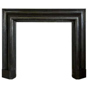 Large Black Basalt Stone Bolection Fireplace Mantel, 1990