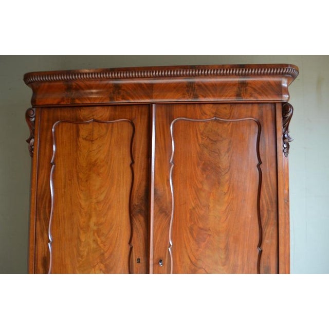 Antique Mahogany Biedermeier Cabinet For Sale - Image 3 of 10