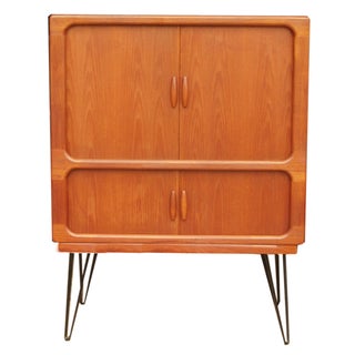 Mid-Century Modern Teak Cabinet With Tambour Doors by Dyrlund For Sale