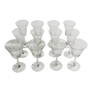 Antique French Cut Crystal Glasses From St. Louis Pattern Stl55 Set of 4+ 8
