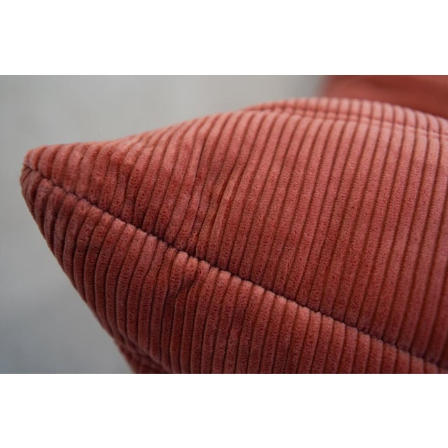 Togo Two-Seat Sofa in Coral Corduroy by Michel Ducaroy for Ligne Roset For Sale - Image 10 of 12