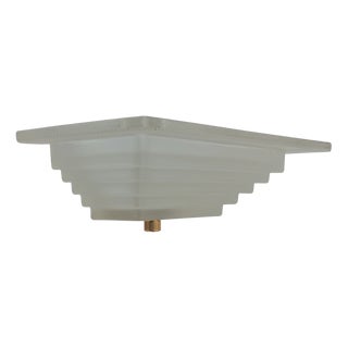 Skycraper Style Glass Wall Sconce, 1980s For Sale