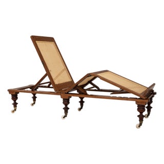 1900s English Victorian Mahogany Folding Daybed By Robinson & Sons For Sale