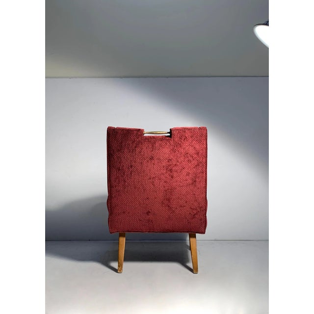 Harvey Probber Side Chairs with Cast Brass Handles - A Pair For Sale - Image 9 of 12