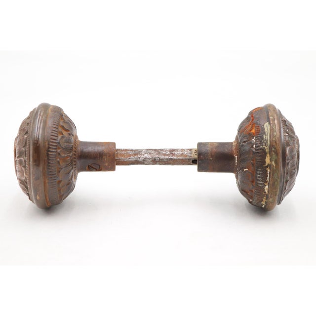 Early 20th Century Antique Victorian Norwich Passage Door Knob Set For Sale - Image 5 of 12