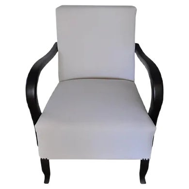 Art Deco White Armchair, 1920s For Sale