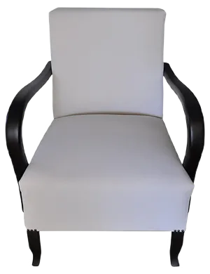 Art Deco White Armchair, 1920s