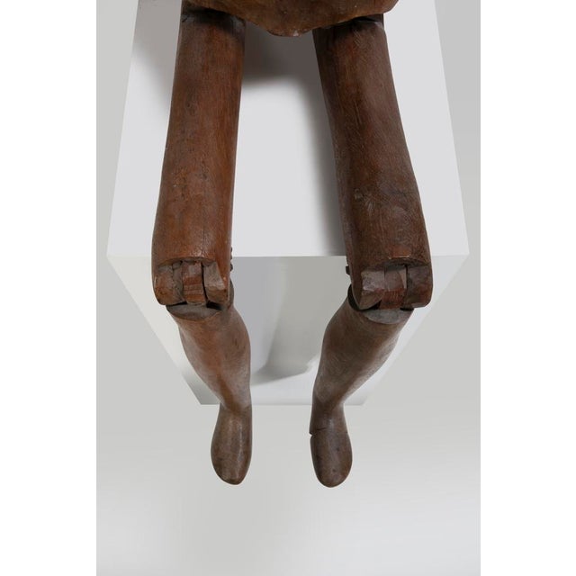 Italiano Ignoto, Jointed Painter's Mannequin, 1790, Wood with Glass Details For Sale - Image 9 of 10