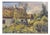 Finn Wennerwald, Farmhouses in Scandinavia Landscape, 1933, Oil Painting on Canvas For Sale