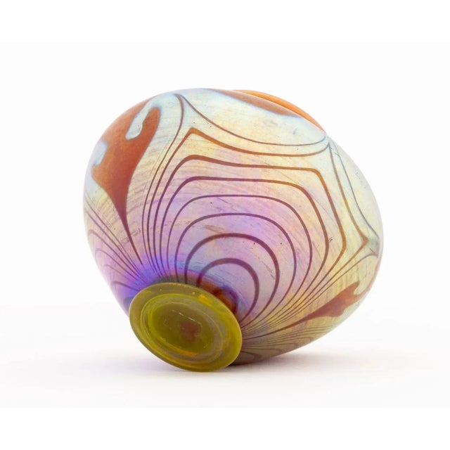 Louis Comfort Tiffany Red Favrile Glass Vase For Sale - Image 9 of 11