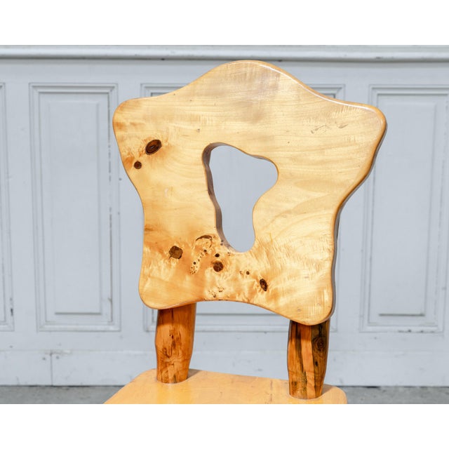Wood Brutalist Chairs in Elm, 1950, Set of 6 For Sale - Image 7 of 11