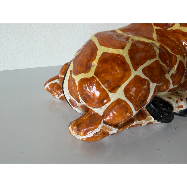 Vintage Italian Handcrafted Terracotta Giraffe Sculpture For Sale In Miami - Image 6 of 12