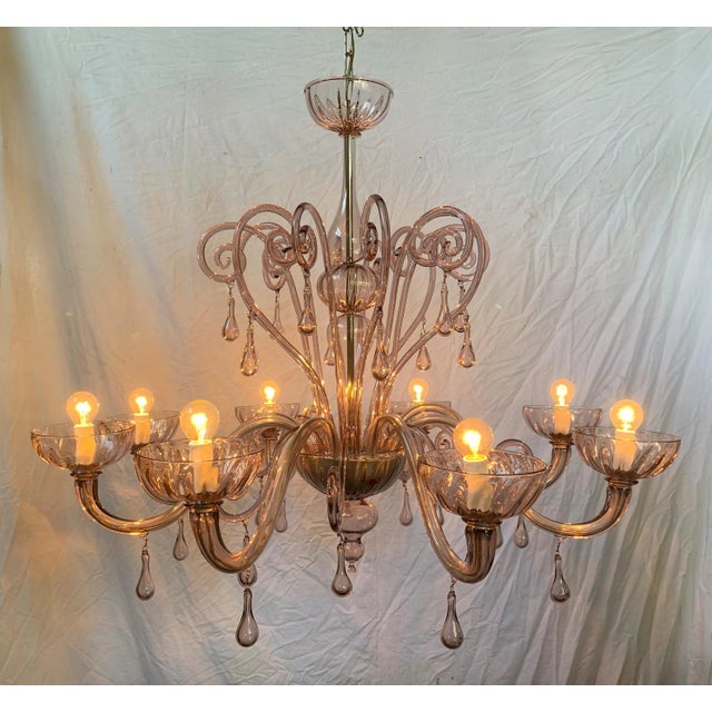 Mid-Century 8-Arm Chandelier from Cesare Toso, 1960s For Sale - Image 3 of 13