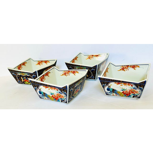 Set of 4 Asian Rice Bowls For Sale - Image 4 of 7