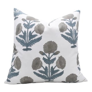 Fabdivine Artisan Block Print Throw Pillow Cover 12x20 Inch Thick Cotton White-Badshah For Sale