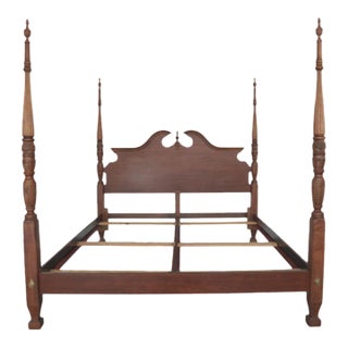 Vintage Drexel 18th Century Classics Queen Poster Bed For Sale