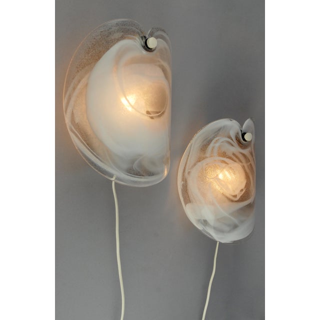 Mid-Century Modern Glass Sconces by Per Lutken for Holmegaard, 1972, Set of 2 For Sale - Image 3 of 10