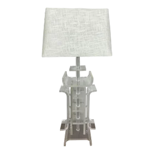 Charles Hollis Jones Lucite Table Lamp Japanese Inspired Design