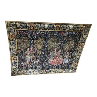 1960s Flemish Point De L' Halluin Tapestry For Sale