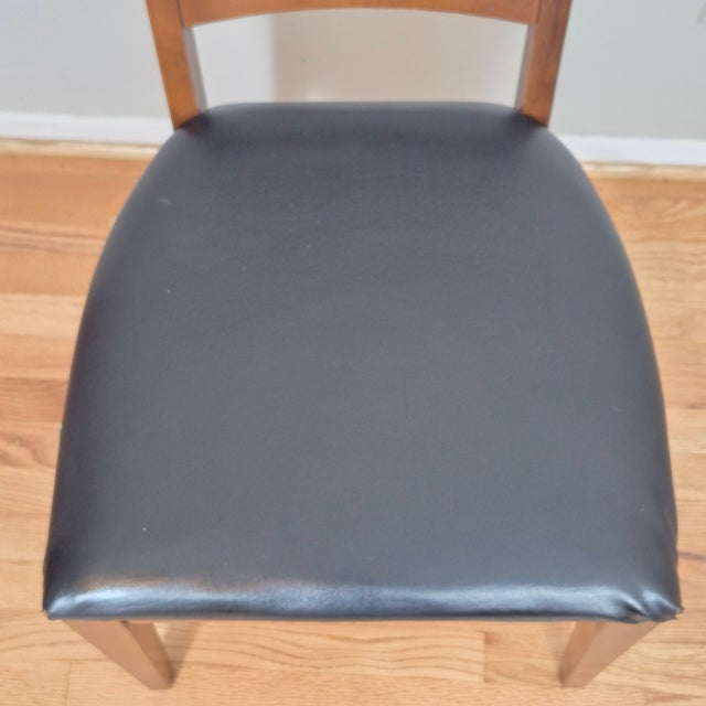 Altavista Lane Mid Century Modern MCM Lenoir Chair Co. Sculpted Walnut Ladder Back Desk Side Accent Chair For Sale - Image 4 of 10