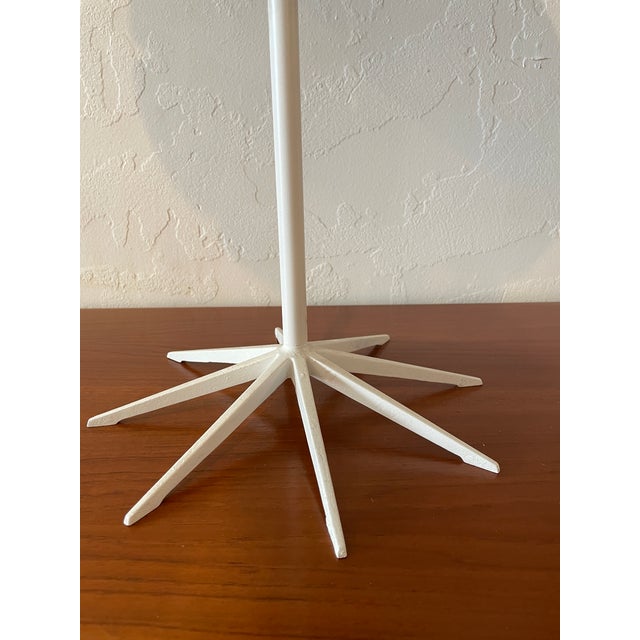 Mid-Century Modern 1960s Teak and Steel Petal End Table For Sale - Image 3 of 7