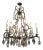 Large Wrought Iron and Crystal Adorned Chandelier For Sale