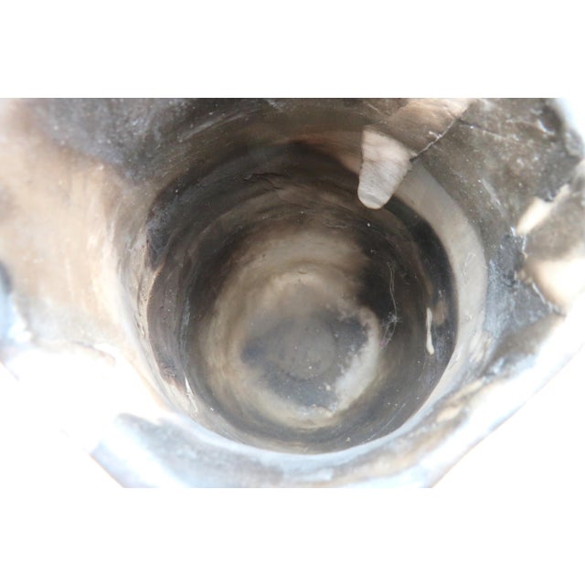 Vintage Artisan Horse Hair Raku Pottery Vase Signed by K. Monoco Not Common For Sale - Image 9 of 9