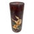 This is a antique Chinese hand-painted cylindrical tea caddy (chazutsu), crafted from natural bamboo. It features an...