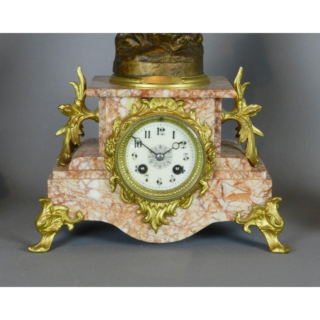 French Art Nouveau Poésie Clocks from Japy Freres, 1878, Set of 3 For Sale - Image 12 of 14