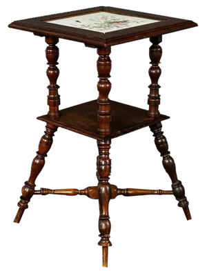 Vintage Brown Flower Table