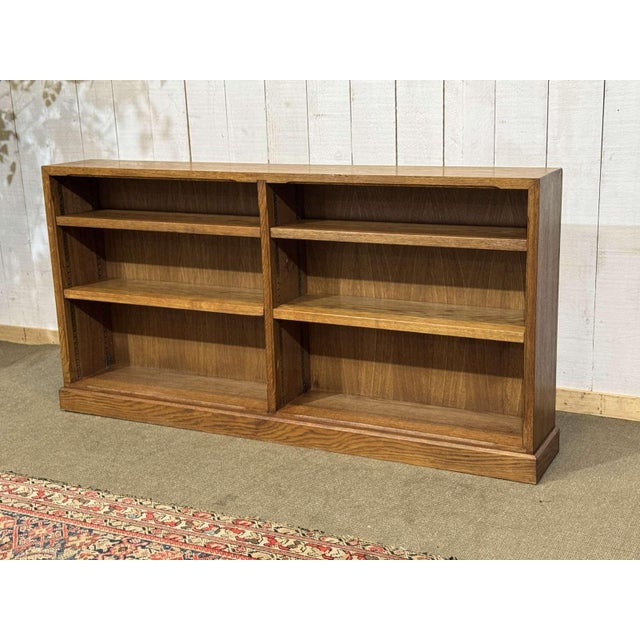 Vintage English Oak Bookcase, 1980s For Sale - Image 16 of 17